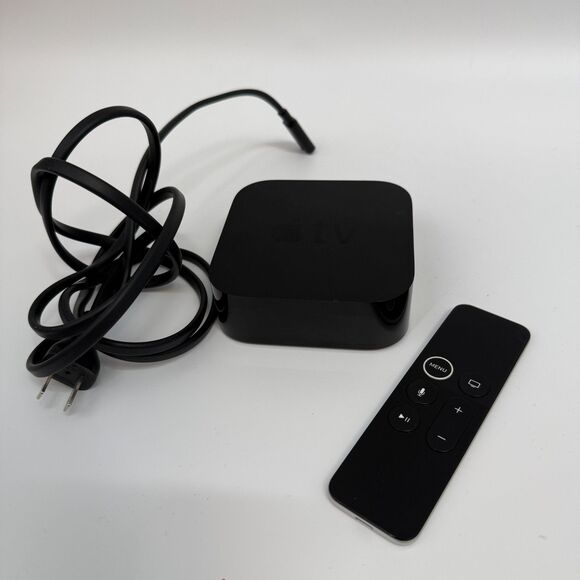 Apple TV 4th Gen Model A1625 Streaming Media Player Remote Power Cord TESTED - Picture 1 of 10